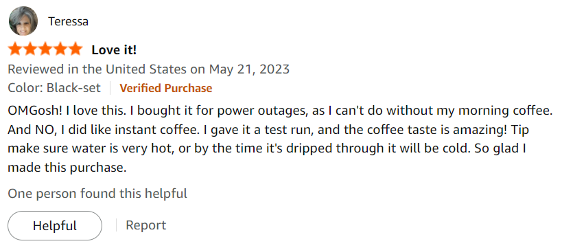 Close-up of BeeCa Ceramic Pour Over brewing process showing water pouring