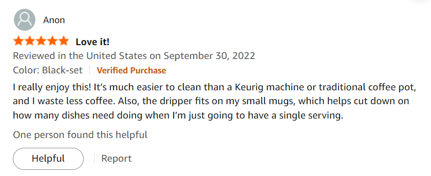 Complete BeeCa Ceramic Pour Over Coffee Maker Set with accessories and coffee cup