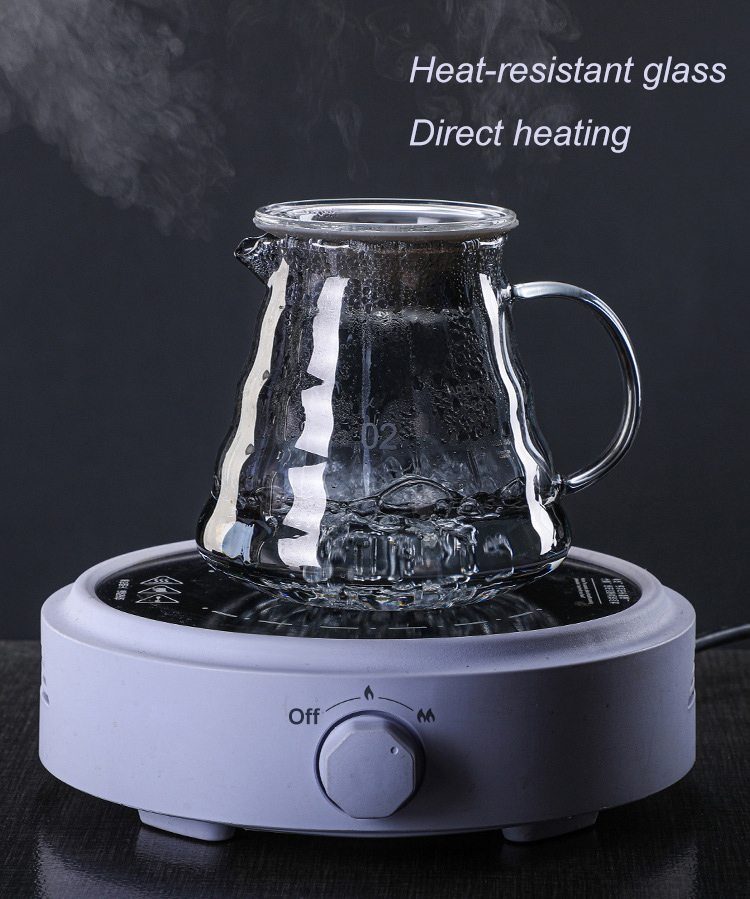 BeeCa Smoked Glass Pour Over Set - V-Shape Glass Coffee Dripper