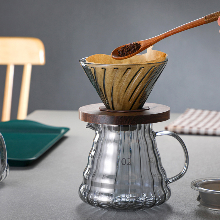   Smoked Glass Pour Over Set｜20oz/600ml All-in-One Brewer