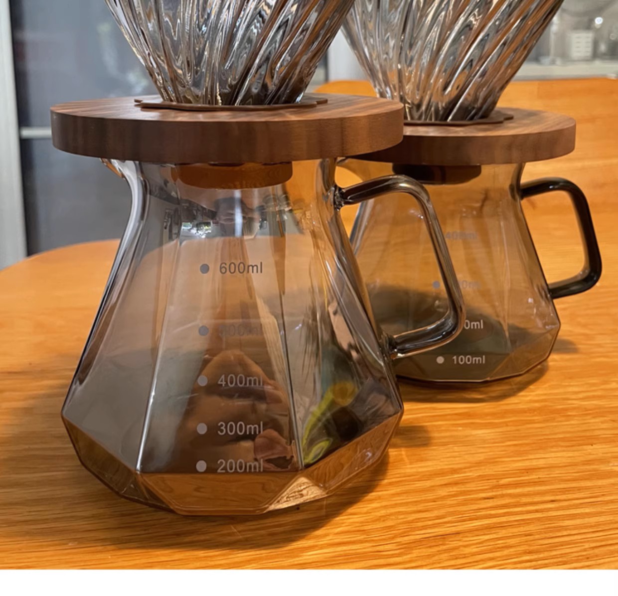  Smoked Glass Pour Over Set｜20oz/600ml All-in-One Brewer